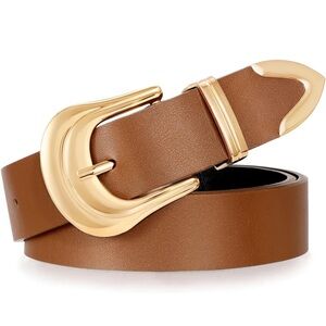 leather western belt with gold buckle